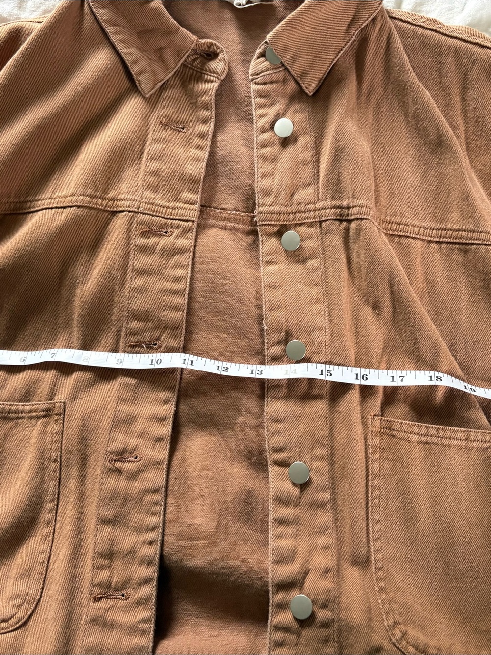 Rust Brown Button-Up Shacket Jacket – Size Medium - Picture 4 of 7